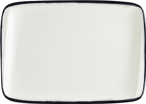 Блюдо сервировочное Bonna Linea LNEBLMOV26DT 23х16 см (фарфор) прямоугольное черное