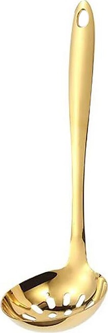 Ложка гарнирная P.L. Proff Cuisine EBUB-02G / DJENI Ladle Oval Tip l=24,5 см перфорированная (нерж. cталь с PVD покрытием) золото