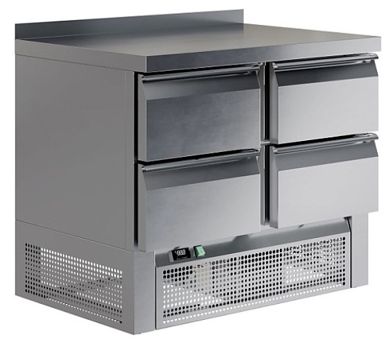 Стол морозильный Restoinox SHN-22SNE-B с бортом (4 ящ.)