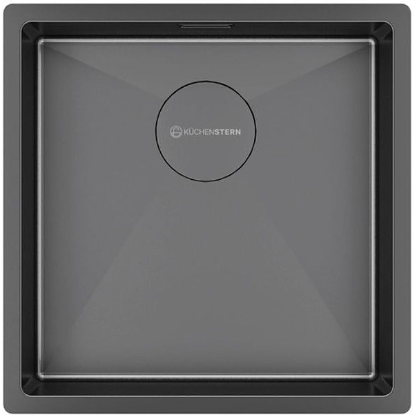 Кухонная мойка KUCHENSTERN 500GM50 KRAFT 45 AISI 304 440х440х200 мм вороненая сталь