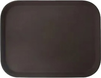 Поднос Restopit бк231 410х310х25 мм (полипропилен) прорезиненный коричневый