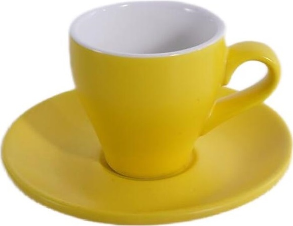 Кофейная пара P.L. Barbossa Barista S0117-matte yellow 100 мл (фарфор) желтая матовая