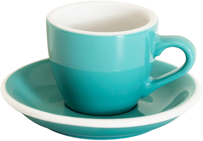 Пара кофейная Loveramics Egg C088-B127B 80 мл, бирюзовая