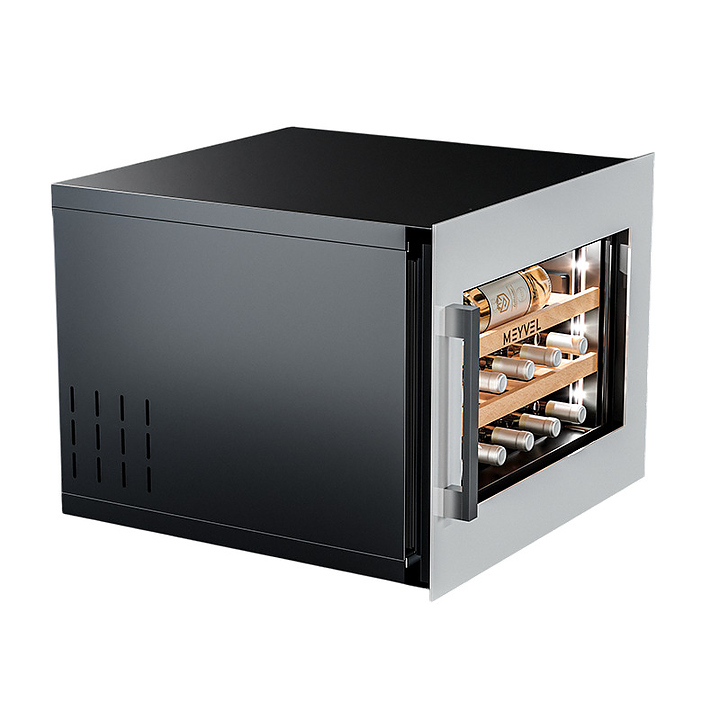 Винный холодильник (шкаф) MEYVEL MV19PRO-KWB1 40 л (компрессорный, белый, черный)