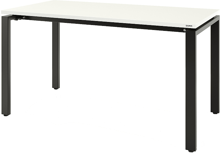 Стол офисный прямой ZAMM Формат 60х30 ТР 1400х800, белый/черный