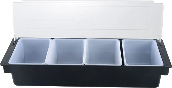 Контейнер для фруктов и приправ Restopit бк114 4 емкости с крышкой (пластик)