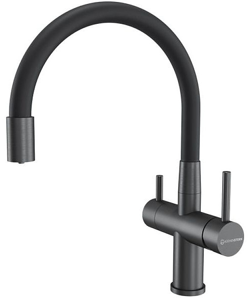 Смеситель для кухни KUCHENSTERN 750GM80 WURM-FE вороненая сталь