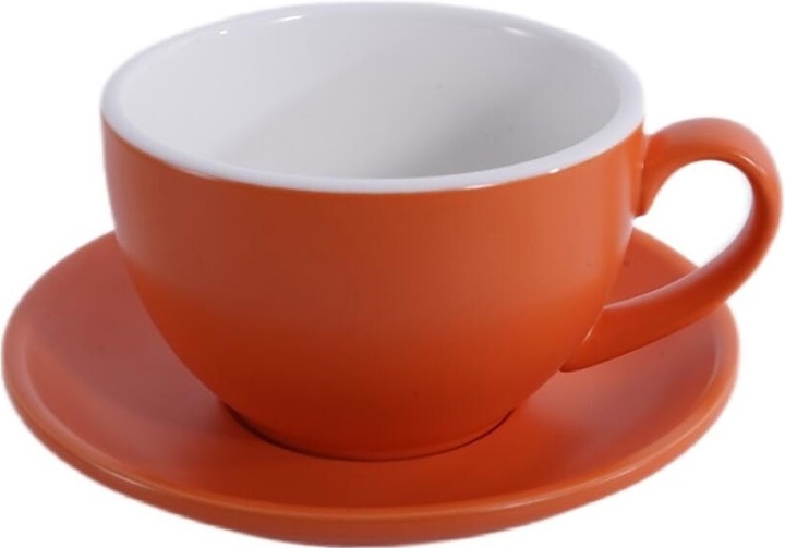 Чайная пара P.L. Barbossa Barista S0120-350-matte orange 370 мл (фарфор) оранжевая матовая