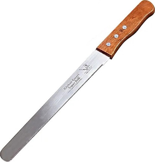 Нож кондитерский Restopit рп149 Super Doll l=30 см (нерж. сталь) с мелкими зубцами и деревянной рукояткой