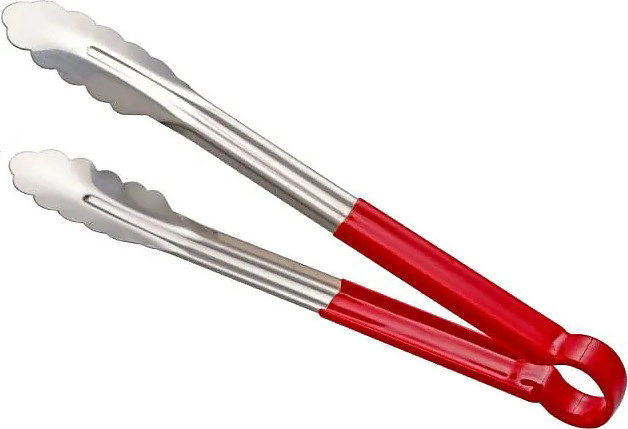 Щипцы для гриля Restopit рп787 l=30 см (нерж. сталь) с красной силиконовой ручкой