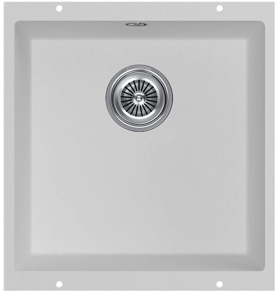 Кухонная мойка KUCHENSTERN 100WH10 UNDER 50 Ku-Granit 430х460х190 мм белый