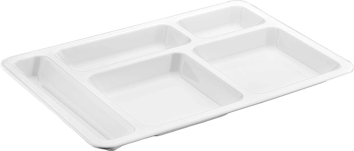 Поднос секционный Gastroplast 79989 36х24,5 см с 5 отделениями 230 г (поликарбонат) белый