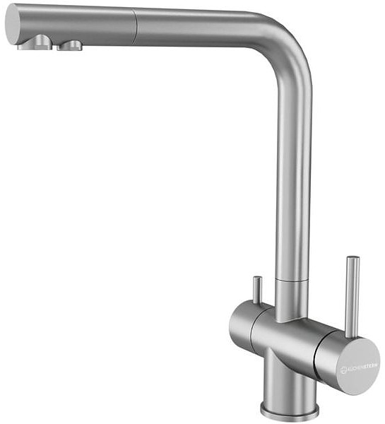 Смеситель для кухни KUCHENSTERN 401SS40 FOKUS-FS нержавеющая сталь