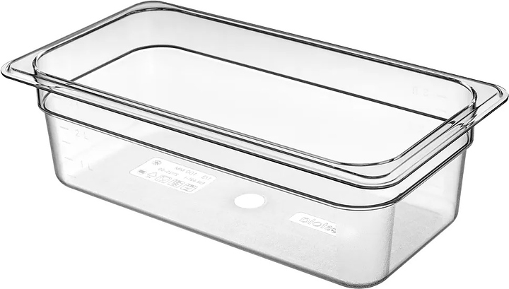 Гастроемкость Restola 42211250170 GN 1/3-100 (325х176х100) поликарбонат прозрачная