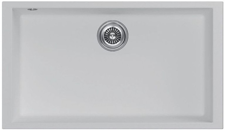 Кухонная мойка KUCHENSTERN 202WH20 SUB 80 α-Granit 760х435х200 мм белый