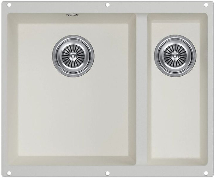 Кухонная мойка KUCHENSTERN 102VA10 UNDER 60-2 Ku-Granit 530х460х190 мм ваниль