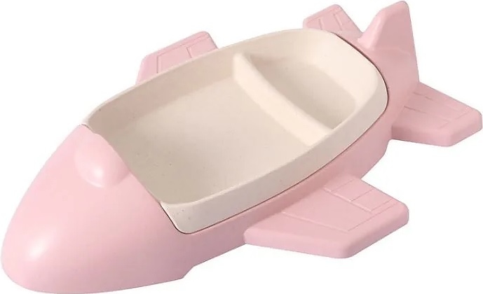 Набор посуды детский Restopit рп620 Самолет (бамбук) розовый