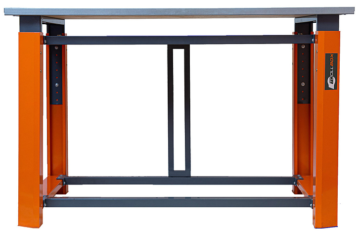 Верстак слесарный бестумбовый КМК завод TOOLLBOX Premium ТВР 1800 оранжевый, серый