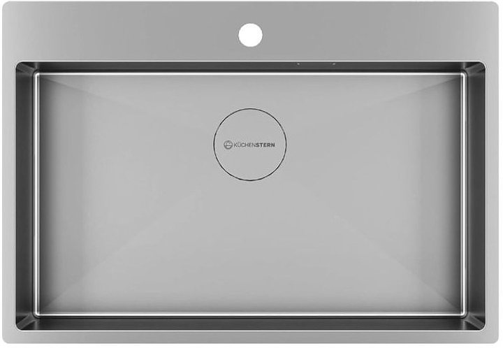 Кухонная мойка KUCHENSTERN 508SS50 WERK 80 AISI 304 740х510х200 мм нержавеющая сталь