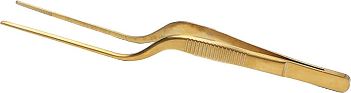 Пинцет P.L. Proff Cuisine OTW-06C / DJENI l=16,8 см (нерж. cталь с PVD покрытием) изогнутый золото