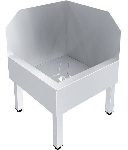 Ванна моповая ПищТех 00-00003708 500х500х700 мм нержавеющая сталь