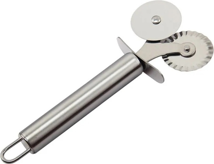 Нож роликовый для теста Restopit рп306 2 ролика d=4 см (нерж. сталь)