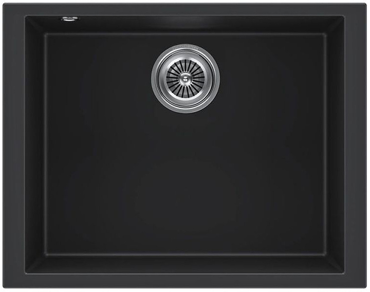Кухонная мойка KUCHENSTERN 201BL20 SUB 60 α-Granit 560х435х200 мм черный