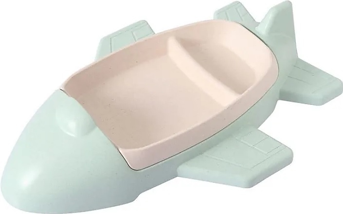 Набор посуды детский Restopit рп622 Самолет (бамбук) зеленый