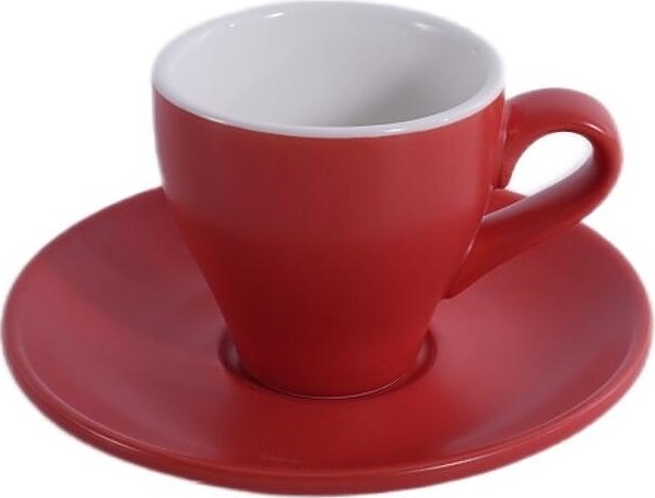 Кофейная пара P.L. Barbossa Barista S0117-matte red 100 мл (фарфор) красная матовая