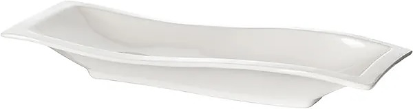 Блюдо сервировочное Kunstwerk A5883 38х15,8 см h=5 см (фарфор) «волна» белое