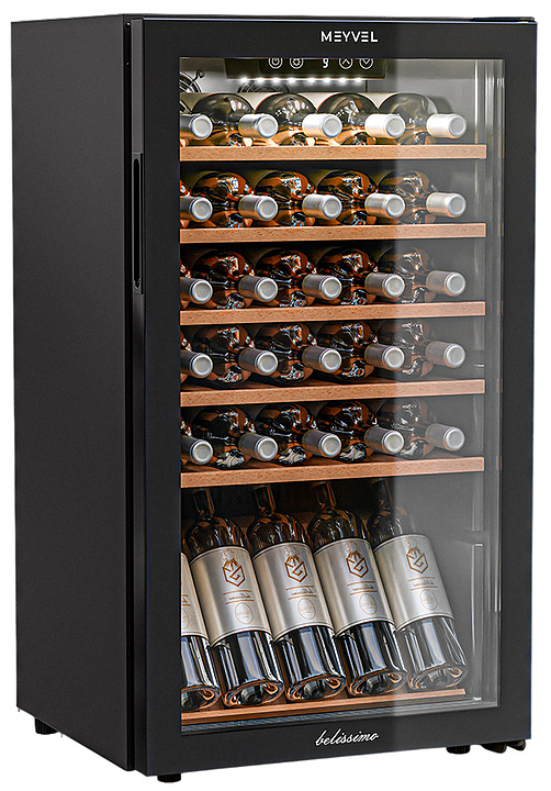 Винный шкаф MEYVEL MV33-KBF1 90 л 480х430х845 мм черный