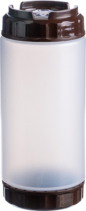 Диспенсер для соуса Gastroplast 79702 500 мл d=7 см h=16,6 см (пластик) прозрачный c силиконовым носиком и 2 коричневыми крышками