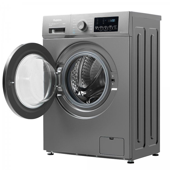 Стиральная машина Бирюса WM-SM712/08 M 7 кг 1200 об/мин фронтальная, серый металлик
