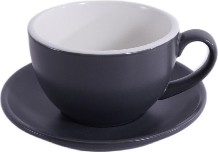 Чайная пара P.L. Barbossa Barista S0120-350-matte grey 370 мл (фарфор) серая матовая