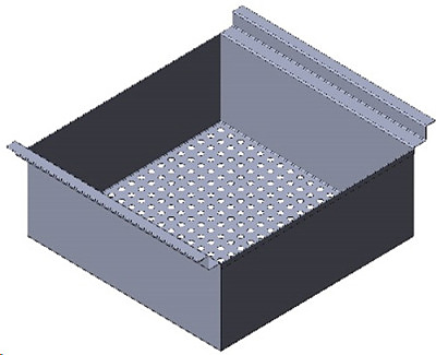 Вставка перфорированная в ванну Assum ВП 150-ВМС-1/500  580x490x150 мм нержавеющая сталь