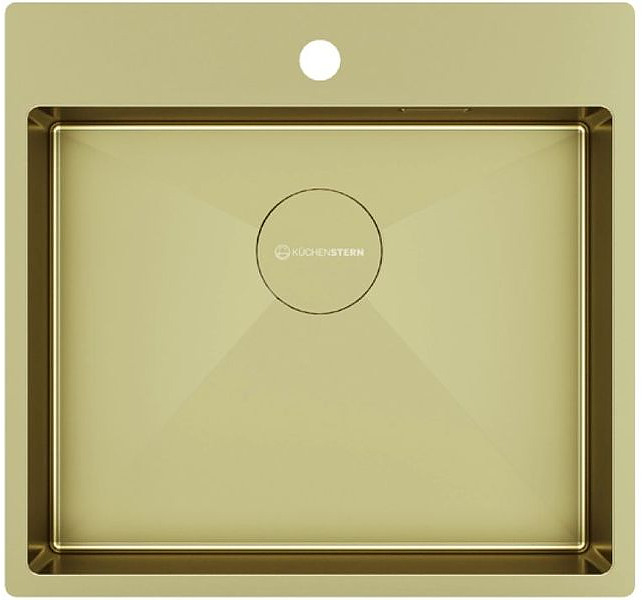 Кухонная мойка KUCHENSTERN 507GL50 WERK 60 AISI 304 540х510х200 мм золото