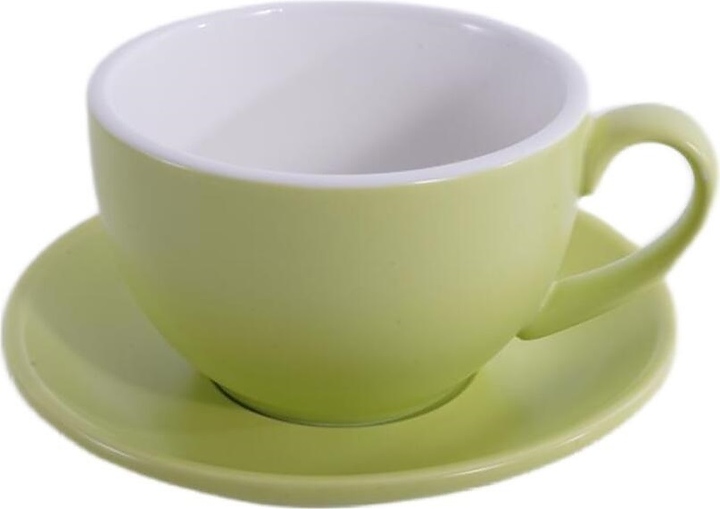 Чайная пара P.L. Barbossa Barista S0120-350-matte green 370 мл (фарфор) светло-зеленая матовая