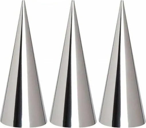 Набор конусов для выпечки Restopit рп283 (3 шт.) d=2,7 см h=9 см (нерж. сталь)