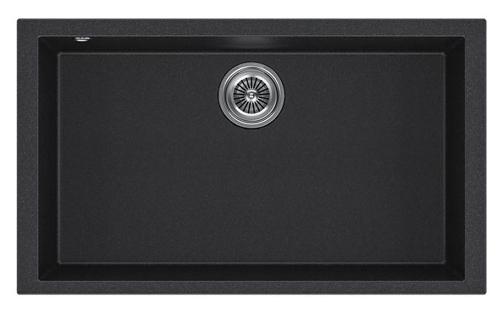 Кухонная мойка KUCHENSTERN 202AN20 SUB 80 α-Granit 760х435х200 мм антрацит