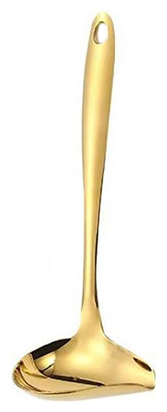 Ложка соусная P.L. Proff Cuisine EBUB-03G / DJENI Oval Tip 30 мл l=23 см (нерж. cталь с PVD покрытием) золото