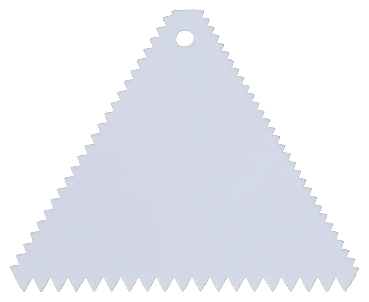 Скребок кондитерский Restopit рп32 9,5 см (пластик) треугольный с зубчатой кромкой