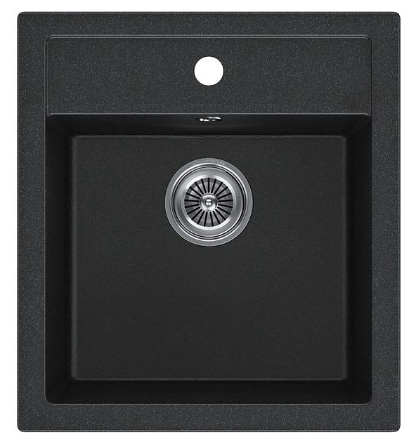 Кухонная мойка KUCHENSTERN 104AN10 TOP 45 Ku-Granit 465х505х210 мм антрацит