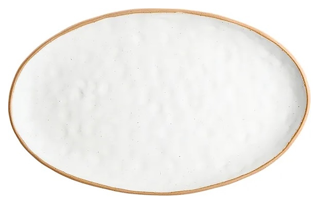 Блюдо сервировочное Kunstwerk Grasp 20726/white 29х18 см h=2,34 см (керамика) овальное белое