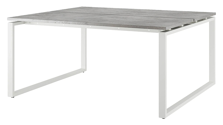 Стол офисный КОБОР O1/2-80/160 white/chicago