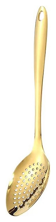Ложка гарнирная P.L. Proff Cuisine EBUB-06G /DJENI Oval Tip l=27 см перфорированная (нерж. cталь с PVD покрытием) золото