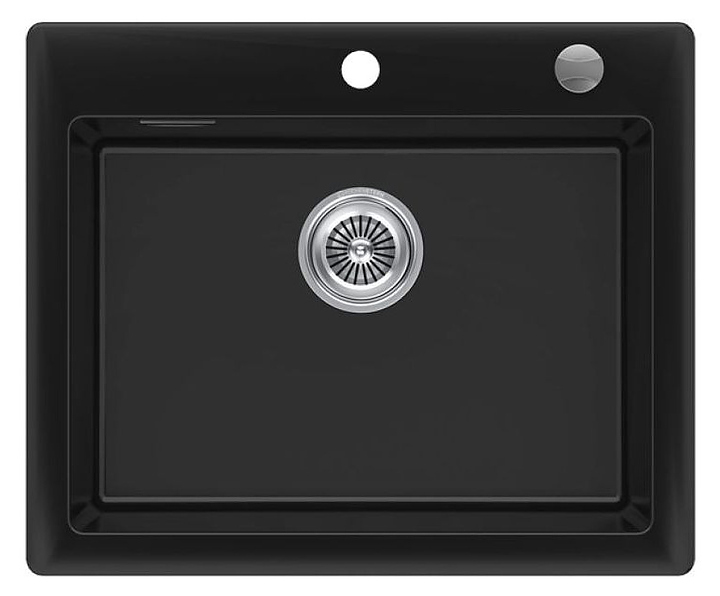 Кухонная мойка KUCHENSTERN 302KB30 TOPKERAM 60 KeraPlus 615х510х190 мм черный