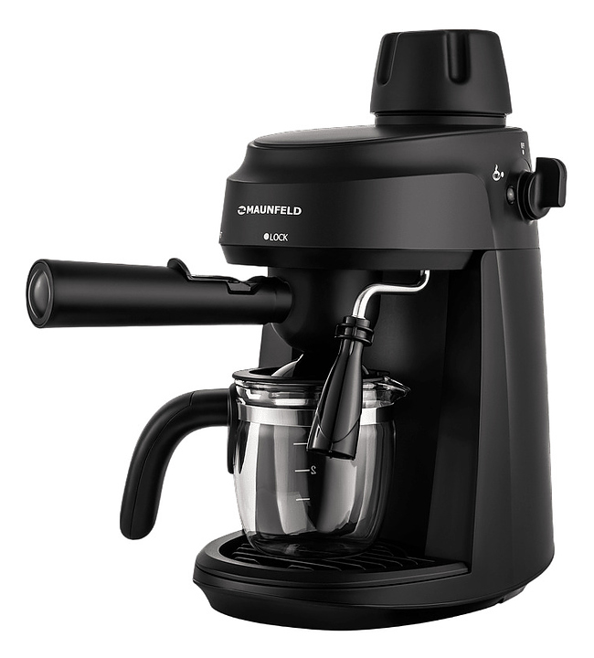 Кофеварка Maunfeld MF-733BK 0.25 л 870 Вт рожковая, черный