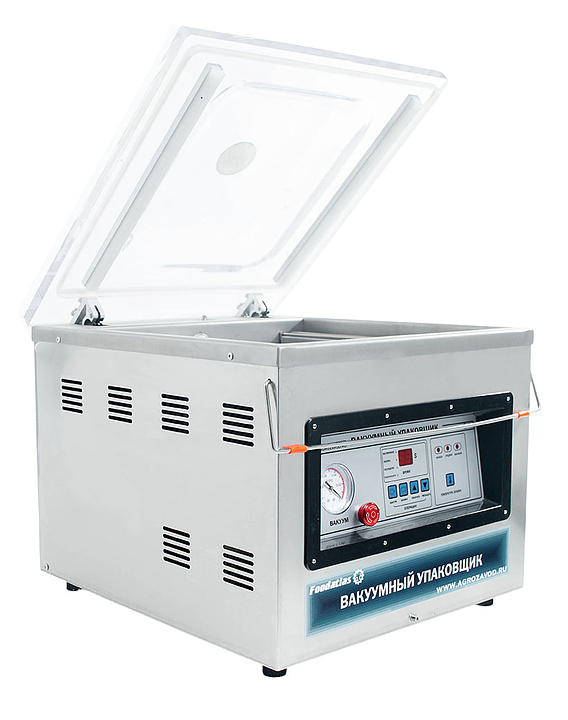 Вакуумный упаковщик Foodatlas DZ-400/2FC 1.5 кВт 400 мм настольный, белый