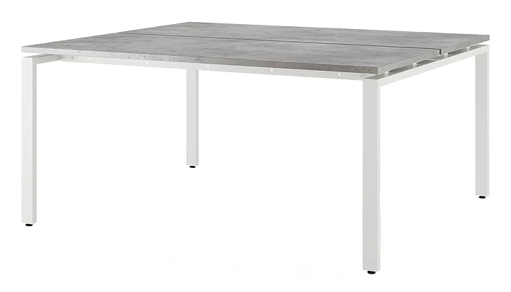 Стол офисный КОБОР P/2-120/120 white/chicago