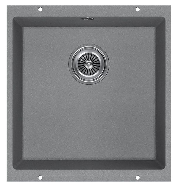 Кухонная мойка KUCHENSTERN 100TN10 UNDER 50 Ku-Granit 430х460х190 мм титан